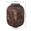 JONATHAN Y Nara Modern Global Faux Rattan Integrated Indoor/Outdoor LED Solar Powered Lantern - 4 of 4