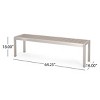 64" Modern Outdoor Dining Bench with Faux Wood Slats and Rust-Resistant Frame for Patio Seating -3irtyhousy - 4 of 4