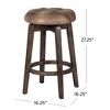 Odette Backless Swivel Counter Height Barstool Taupe - Hillsdale Furniture - 2 of 4