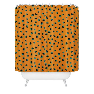 Funky Cheetah Animal Print Shower Curtain with Pretty Pop Design by Elisa - society6