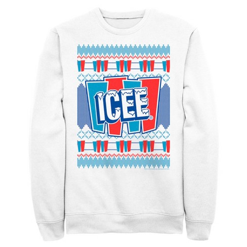 Men's ICEE Retro Ugly Sweater Sweatshirt - White - X Large