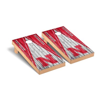 NCAA Nebraska Cornhuskers Premium Cornhole Board Triangle Weathered Version