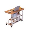 31.5" Adjustable Table Student Computer Portable Furniture Small Spaces Sofa Bedroom Bedside Desk Learn Play Game Desk On Wheels Movable - 2 of 4