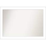 40" x 28" Non-Beveled Wedge White Wall Mirror - Amanti Art