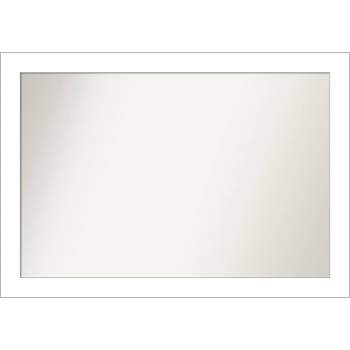 40" x 28" Non-Beveled Wedge White Wall Mirror - Amanti Art