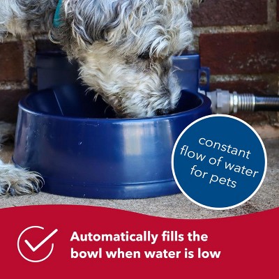 Navy Automatic Outdoor Pet Water Dispenser Bowl