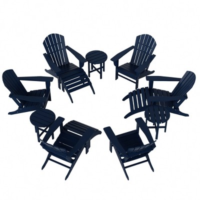 WestinTrends Dylan HDPE Outdoor Patio Adirondack Chair (12-Piece Set)