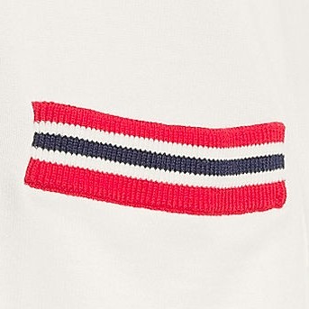 red/navy tipping stripe