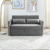 CAVINAS Convertible Sofa Bed with 2 Lumbar Pillows and Side Pocket, Sleeper Sofa Bed with USB Port, 3-in-1 Adjustable Loveseat Sofa with Pull-Out Bed - 3 of 4