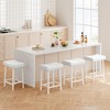 Whizmax Counter Height Bar Stools Set of 4, 24" Barstools for Kitchen Island Counter, Upholstered Padded Barstools with Curved Surface, Easy Assembly - 2 of 4