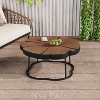 Christopher Knight Home Amira Industrial Handcrafted Lightweight Concrete Irregular Coffee Table - 2 of 4