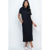 Slickblue Women's Casual Side Pocket Tee Dress, Short Sleeve Jersey Knit, Relaxed Fit, 12 Color Options, Size S-L - 2 of 4
