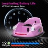 12V Kids Bumper Car w/Remote, 2-Speed Electric Ride On Toy, 360° Spin, Music, LED Lights, Safety Belt - 2 of 4