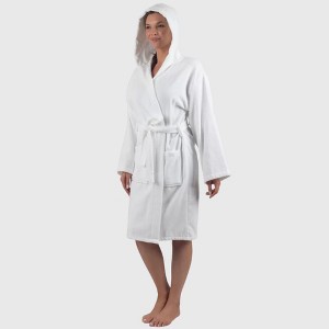 Alpine Swiss Stacy Women Hooded Bathrobe Cotton Terry Cloth Robe for Women Super Absorbent Quick Drying Luxury Hotel Spa Robe - 1 of 4