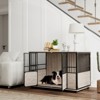 VisioGear 46" Dog Crate, Decorative Dog Kennel Indoor End Table with Double Doors, Multi-Purpose Pet Crate, Brown, 45.7"*26.8"*31.1" - 4 of 4