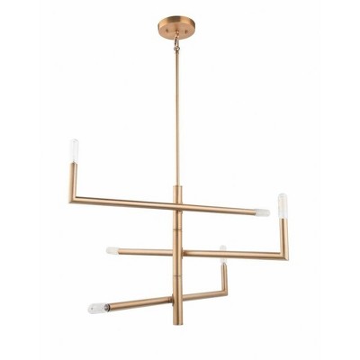 Brio Lighting Optical 6 - Light Chandelier in  Gold