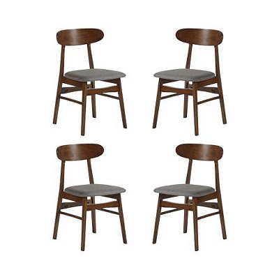 New Classic Furniture, Morocco Dark Gray Solid Wood Dining Chair (Set of 4)