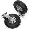 XtremepowerUS 4pcs 10" Pneumatic Air Tire Wheel 2 Rigid + 2 Swivel Farm Cart - 3 of 4
