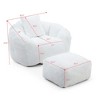 NicBex Giant Bean Bag Chair with Footstool,Faux Fur Shell-Shaped Floor Sofa,Bean Bags for Adults and Kids,Comfy Chair for Living Room & Bedroom - 3 of 4
