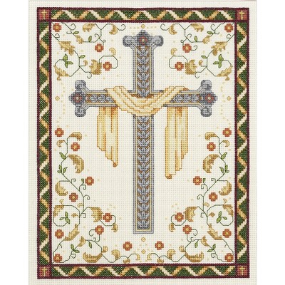 Janlynn Counted Cross Stitch Kit 8"X10"-His Cross (14 Count)