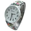 Olivia Pratt Big Dial Easy Reader Watch Abstract Elastic Stretch Band Wristwatch Women Watch - 3 of 3