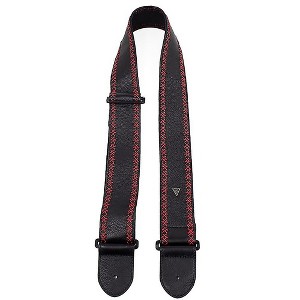 Perri's Soft Glove Red Stitching Guitar Strap Black 2.5 in. - 1 of 1