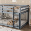 NicBex Twin Over Twin Bunk Bed with Guardrail,Rubber Wood Loft Bed with Built-In Ladder,Modern Bunk Beds,Low Height Bunk Beds for Bedroom - 4 of 4