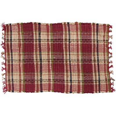 Park Designs Culpepper Chindi Red Striped Placemat Set of 4