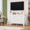 6 Drawer Dresser for Bedroom, Modern Double Dresser Organizer with Storage Drawers, Wooden Chests of Drawers for Bedroom, Entryway, Hallway - 3 of 4