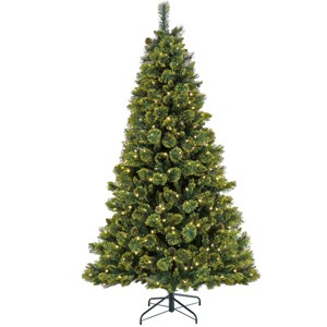 7' Maine Pine Hinged Tree
with Warm White LED Lights - 1 of 4