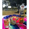Dos Sueños Mexican Hand Blown  Tequila Shot Glasses - Blue Rim - 2oz - Set of 6 - 2 of 4