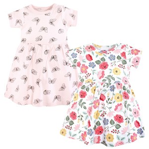 Hudson Baby Girls Cotton Dresses, Modern Botanical - 1 of 4