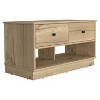 APRILSOUL  Black 35.8in Wide Tulip Storage Bench with Two Drawers and Two Shelves, Bedroom or Entryway Furniture - 2 of 4