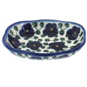 Blue Rose Polish Pottery 11A WR Unikat Soap Dish - 1 of 1