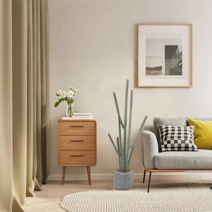 44In Tall Faux Cactus Plant, Realistic Texture Tall Fake Plant, Artificial Cactus Large with Planter Indoor Outdoor for Home Office - 1 of 4