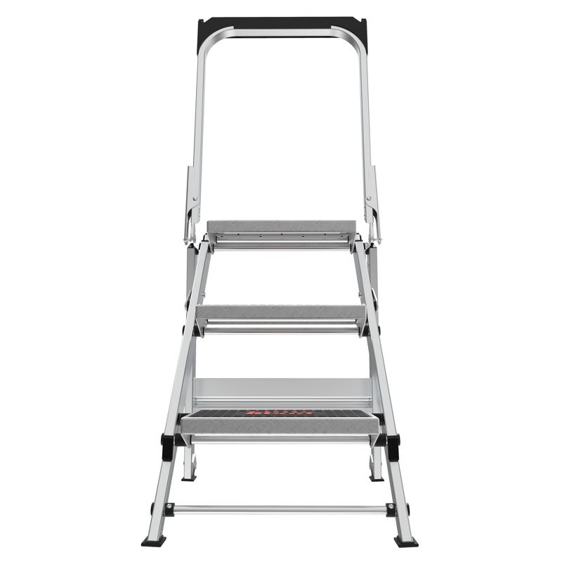 Little Giant Ladder Systems 3-step ANSI Type IA 300 lb Aluminum Stepstool with handrail Gray, 6 of 19