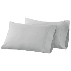 Luxury Cotton 850 Thread Count Solid Pillowcase Set of 2 by Blue Nile Mills - 1 of 3
