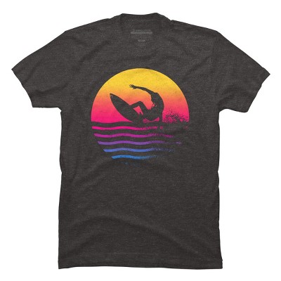 Men's Design By Humans Surfer Waves By clingcling T-Shirt