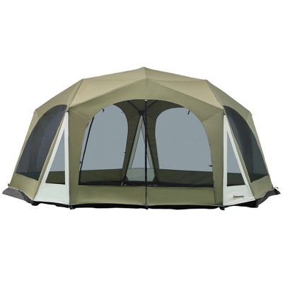 Core Equipment 10 Person Instant Cabin Tent with Screen Room - Green