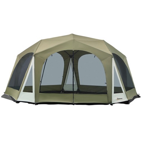 Document Seminarie binnenvallen Outsunny 20 Person Extra Large Screen Tent, 2 Doors For Multiple-person  Exit, Huge Tent Screen House, Breathable Outdoor Canopy Tent, Army Green :  Target