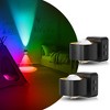 DORESshop 2-Watt Cylinder Plug-in Integrated LED Night Light with Light Sensor, Up & Down Glow, RGB & Amber 2000K, Black, 2-Pack - 2 of 4