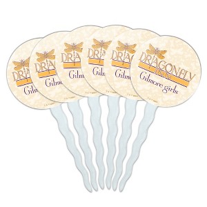 Gilmore Girls Dragonfly Inn Cupcake Picks Toppers Decoration Set of 6 - 1 of 3