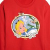 - Disney - Alice In Wonderland Cropped Long Sleeve Crew Neck Sweatshirt - 2 of 3