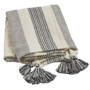Split P Raven Stripe Throw - 60''L - Off-White - 1 of 3