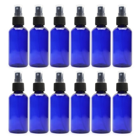 2 Oz Spray Bottle Set of 3 Boston Round Bottles Blue Plastic