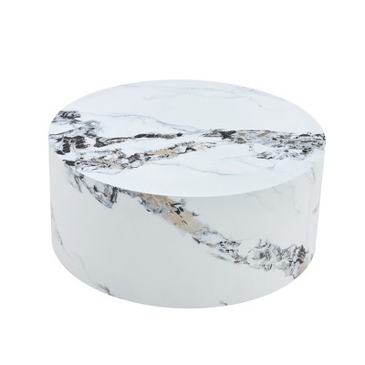 Vynxaria Patterned Cylindrical Coffee Tables for Modern and Versatile Living