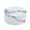 GlasFlength Coffee Tables, Modern Coffee Table with Complex Texture Pattern, Stylish and Durable Design for Living Room, Patio, White, 27.5"*27.5"*12" - 4 of 4