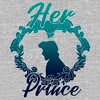 Men's The Little Mermaid Eric Her Prince Silhouette  T-Shirt - Athletic Heather - Large - 2 of 4