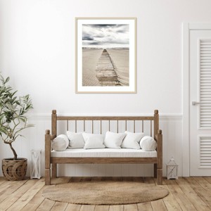 Amanti Art Sandy Beach Boardwalk by Incado Wood Framed Wall Art Print - 1 of 4