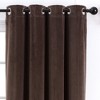 Chanasya 2pk Solid Velvet Room Darkening Grommet Window Curtain Panels - Set of 2 - 4 of 4